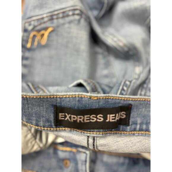 Express Jeans Womens 4R Blue High Rise Legging Performance Stretch Skinny Pants - Picture 7 of 10